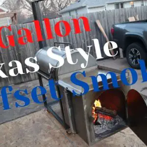DIY Texas Style Offset Smoker Build!!  94 Gallon BBQ!!