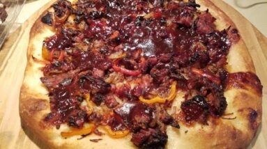 Kamado Joe - Smoked Brisket Pizza  - Finally Not Burned