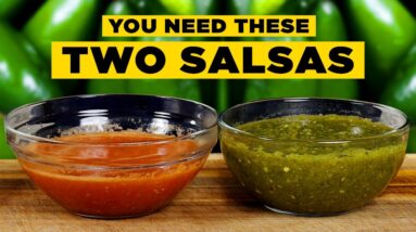 TWO SALSAS You Always Need: Easy Mexican Salsa Roja & Salsa Verde Recipe