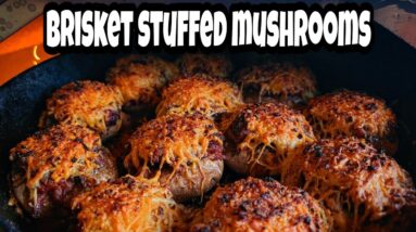 Brisket Stuffed Mushrooms - Best Gameday Snack - Smokin' Joe's Pit BBQ