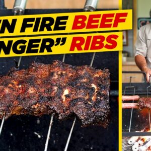 How to Grill Beef "Finger" Ribs the Old School Way (Open Fire Style & Recipe)