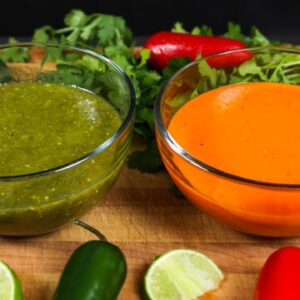 Two TAQUERIA STYLE SALSA Recipes | Traditional Green & Red Jalapeño for Tacos