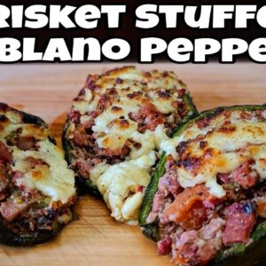 Brisket Stuffed Poblano Peppers - Smokin' Joe's Pit BBQ
