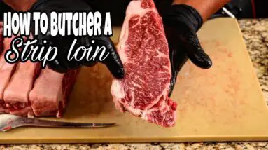 Butchering A Whole Strip Loin Into New York Steaks - Smokin' Joe's Pit BBQ