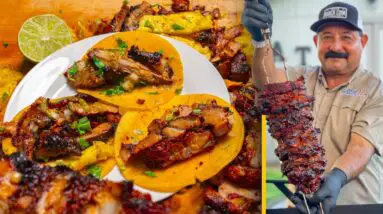 Grill TACOS AL PASTOR Perfectly with a Mini Trompo (Mexican Street Taco & Full Adobo Recipe)