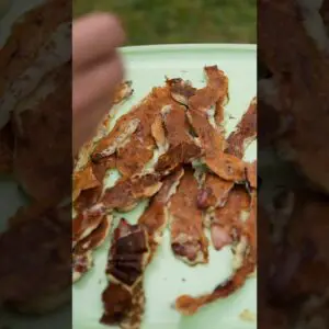 Pancake Wrapped Bacon Breakfast - EASY!