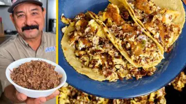 How to Make MACHACADO con Huevo (Easy Carne Seca / Machaca Recipe for Authentic Mexican Breakfast)
