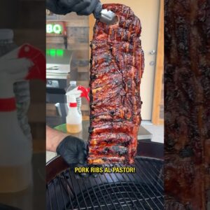Pork Ribs al Pastor on the @recteq Bullseye 🎯👊🏽 a delicious fusion of TX BBQ & Mexican Flavor