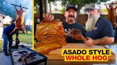 How to ROAST a WHOLE HOG on an ASADO SPINNING CROSS (Big Jav's BBQ Interview & Recipe)
