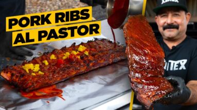 These PORK RIBS AL PASTOR were smoked like TEXAS BARBECUE (the result is incredible!)