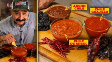 Three DELICIOUS SALSA ROJA Recipes (Chile de ÁRBOL, GUAJILLO & ANCHO) for Mexican Cooking