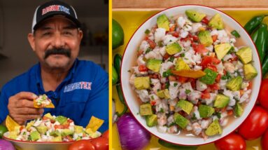 How to Make FRESH CEVICHE South Texas Style (Gulf Shrimp & Halibut Recipe)