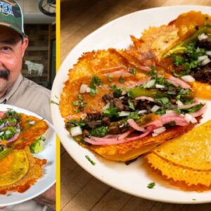 How to Make COSTRA DE QUESO Tacos (Cheese Crust Tortillas Recipe)