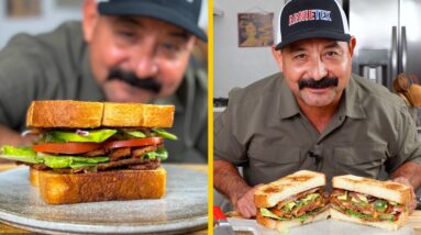 How to Make a PORK BELLY BLT Sandwich with a Homemade Mayonnaise Recipe