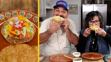 CHALUPAS TEJANAS | My Mom's Delicious Homemade TOSTADAS Recipe