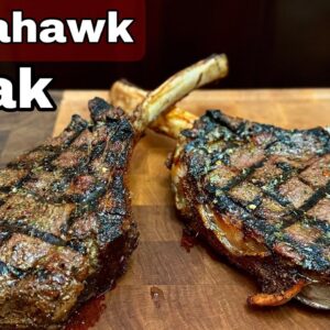 Best Tomahawk Ribeye Steak I've Ever Had - Smokin' Joe's Pit BBQ