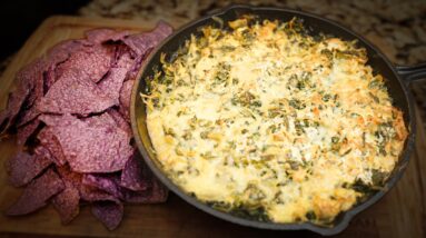 EASY Smoked Spinach and Artichoke Dip #bbq