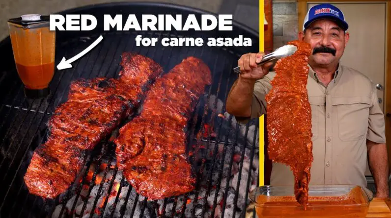 The SECRET RED MARINADE Recipe for CARNE ASADA used by Mexican Meat Markets & Restaurants