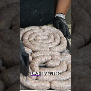 Jalapeno Cheddar Bratwurst #shorts #sausage #food #charcuterie #shorts