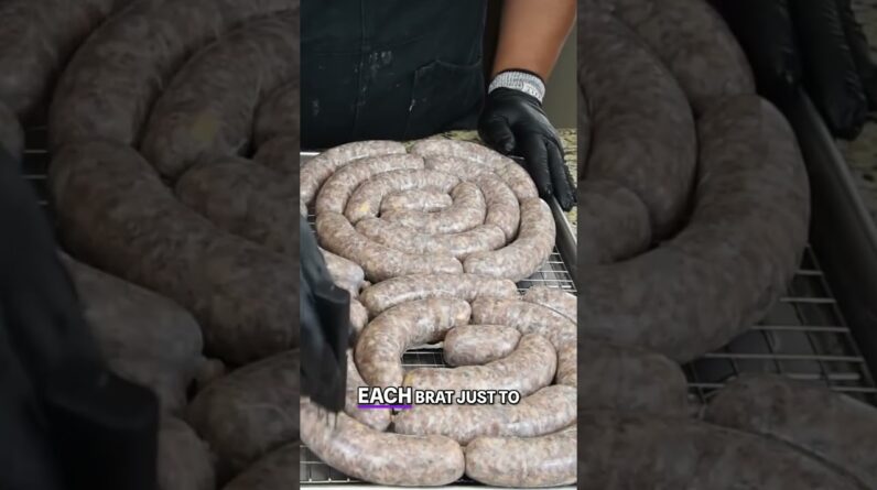 Jalapeno Cheddar Bratwurst #shorts #sausage #food #charcuterie #shorts