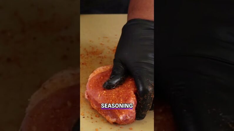 Double Cut Smoked Pork Chops #shorts #pork #bbq #food #recipe