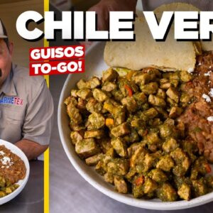 CHILE VERDE PORK STEW! Cook this Delicious Puerco en Salsa Verde Recipe the Easy Way (Guisos To-Go!)