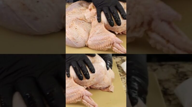 Frog Style Smoked Turkey #shorts #bbq #food #thanksgiving #turkey