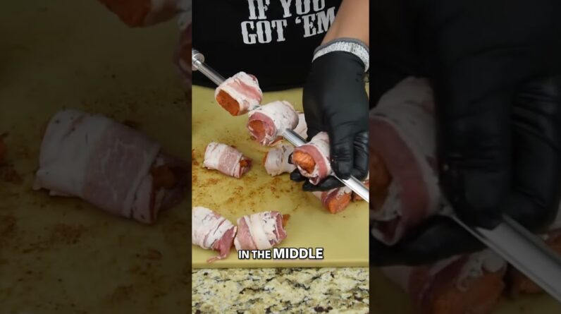 Bacon Wrapped Salmon Bites #shorts #bacon #appetizer #gameday #nfl